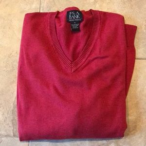 Men’s Jos A Bank Pima Cotton XL Red sweater